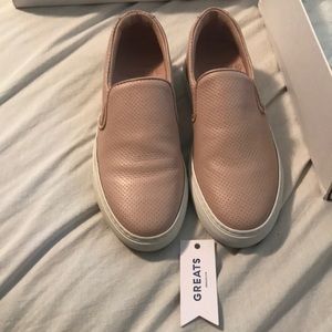 Greats - the Wooster - blush perforated size 7 NWT
